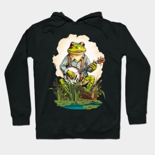 Frog Playing A Banjo Hoodie